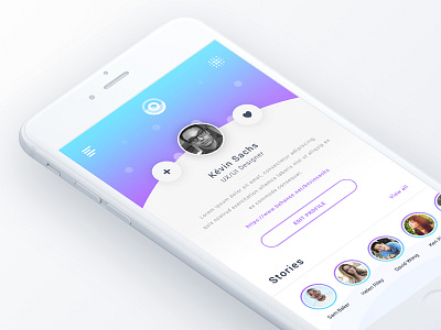 Stories - Mobile UI Inspiration app design interface ios iphone mobile profile prototyping ui ux