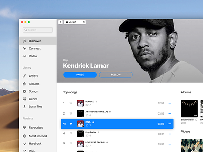 iTunes x Apple Music [Day Mode] app app concept design interface interface design mac mac app mac os mojave music app product redesign ui ux