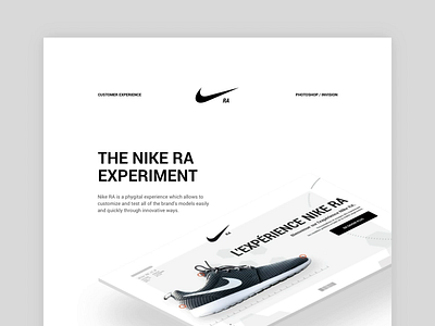 Nike RA - Experiment app ar augmented reality behance behance project customer experience cx design inspiration interface prototyping visual