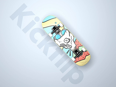 Kickflip - 3D Animation 3d 3d animation c4d cinema 4d deck design illustration skate skate deck skateboard skatejamcontest