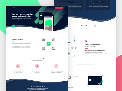 How it works [WIP] - Over app bank bank app design exploration how it works product ui ux vector website