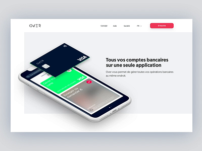 Over - Website app bank bank app design exploration ui ui animation ux vector website