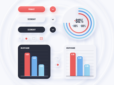 Neumorphism - Components components dataviz inspiration neumorphism product design skeuomorph skeuomorphic skeuomorphism ui ui design user interface ux