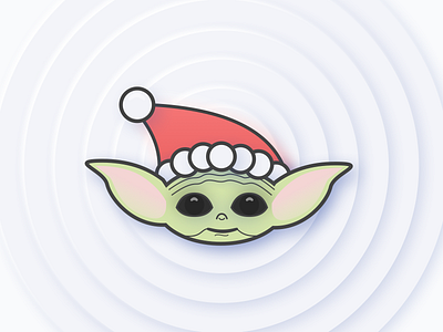 Merry Christmas - Baby Yoda baby yoda christmas design illustration movie sketch star wars the mandalorian vector