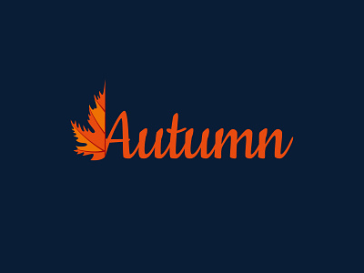 Autumn Logo - Leaf logo autumn leaves branding clean creative design creative logo design flat design illustration leaf logo logo design logodesign minimal minimalist logo text logo unique logo