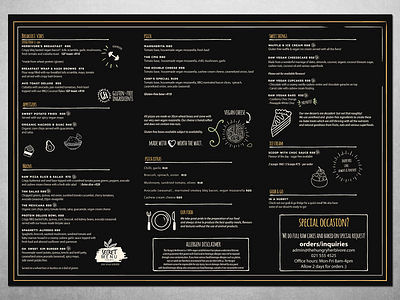 Vegan Menu Trifold p2 branding design logo menu card vegan