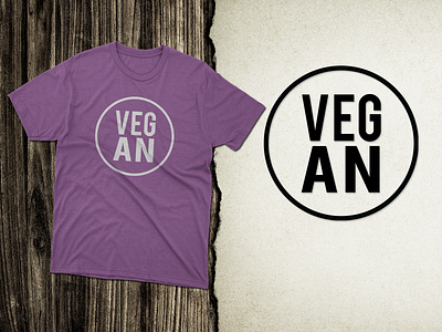 Vegan t-shirt design minimalist