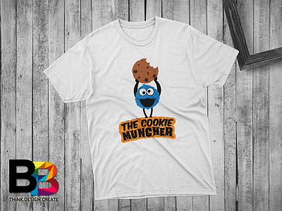 Cookie monster t-shirt design character design funny tshirt tshirtdesign