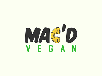 Vegan food brand design flat logo vegan