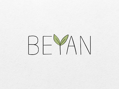 Beyan branding design flat logo minimalist vegan