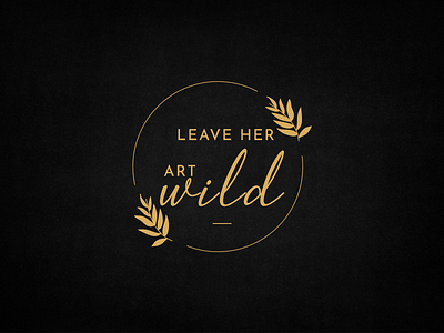 Leave Her Art Wild branding design flat logo minimalist photographer logo