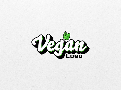 Modern Vegan logo branding design logo minimalist vector vegan