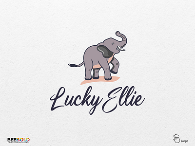 Elephant Logo concept illustration logo minimalist typography vegan