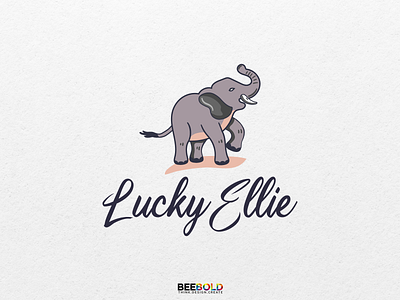 Elephant Logo concept branding design elephant logo minimalist typography vector vegan