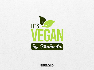 Vegan logo branding design flat logo minimalist vector vegan vegan logo