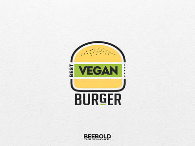 Logo design for a vegan burger food blog on Instagram branding burger logo design illustration logo restaurant vegan vegan logo