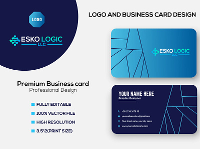ESCO Logic Logo design and business card brand design branding business card business cards business logo card custom logo cyber logo logo logo design logodesign logos luxury business card luxury logo minimal minimal business card