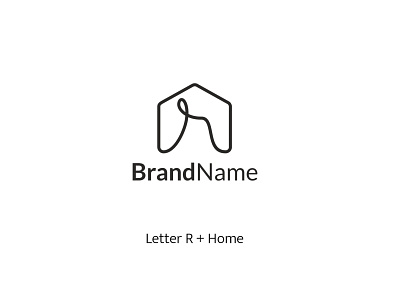 Home Monogram R Logo appartment branding business design home icon illustration logo property real estate residential typography vector