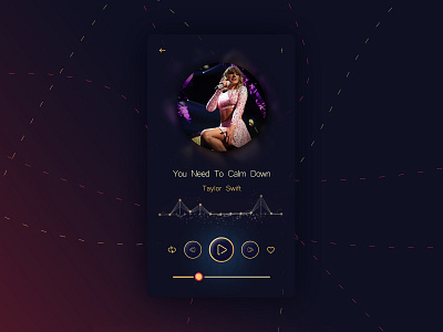 Music player app app design dark design music player photoshop ui ux xd design