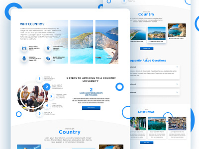 university landing page blue blue and white design landingpage ui university ux web webdesign website