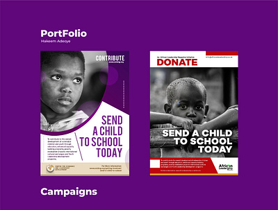 Donation campaign branding graphic design