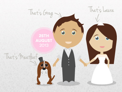 Bride & Groom Illustration bride groom illustration wedding