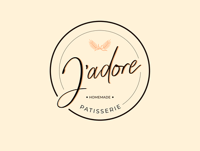 Bakery Logo J'adore Brand brand identity branding design logo minimal vector