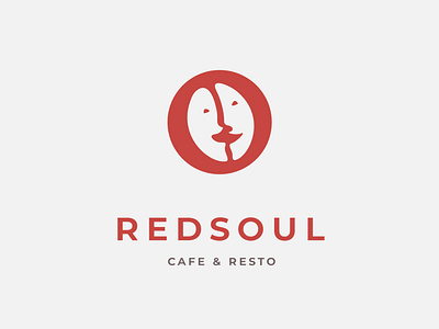 Redsoul Cafe Logo Minimalist branding logo minimalist