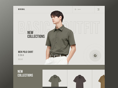 Fashion Store Web Minimalist fashion store landing page minimal ui uidesign