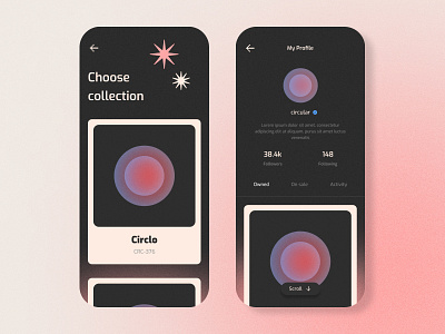 NFT App minimalist mobile app nft ui uidesign uiux