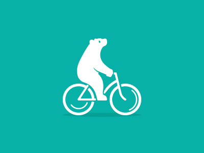 Bear on bike bear bike cycling logo