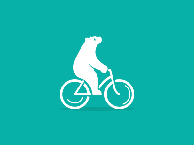 Bear on bike