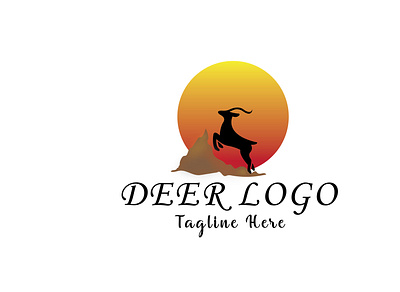 DEER 01 deer logo illustration minimalist logo white background