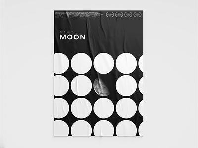 Moon poster black and white blackandwhite design designer designinspiration diseño diseño gráfico graphicdesign graphics moon movie poster posterdesign samrockwell