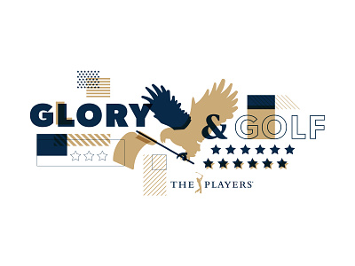The Players Championship - Honor, Glory, Golf T-Shirt Graphic america championship eagle golf graphic military patriotic pga tour sports tshirt
