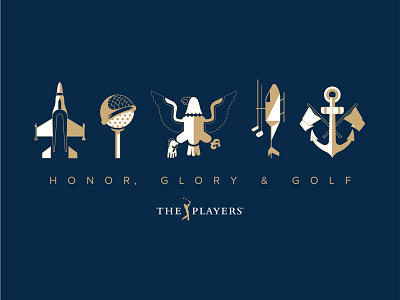 The Players Championship - Honor, Glory, Golf T-Shirt Graphic 2 airforce army championship coast guard golf marines military navy pga tour sports tshirt