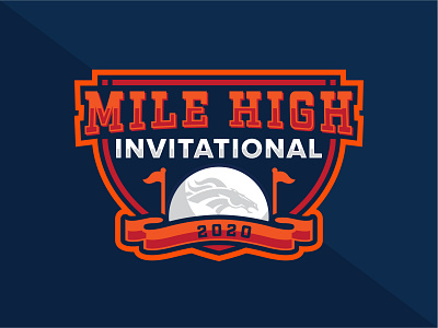 Mile High Invitational Logo Concept broncos colorado company denver denver broncos football golf mile high nfl sports team building