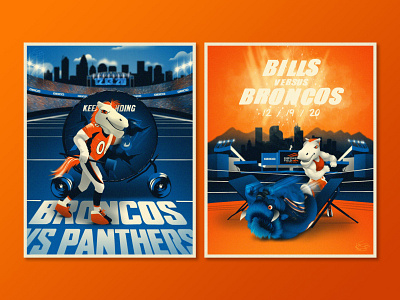 2020 Denver Broncos Game Day Posters
