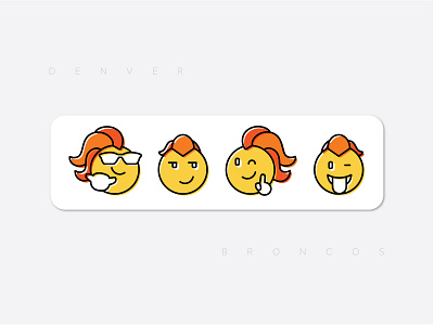Denver Broncos Emojis broncos denver design emoji illustration nfl sports