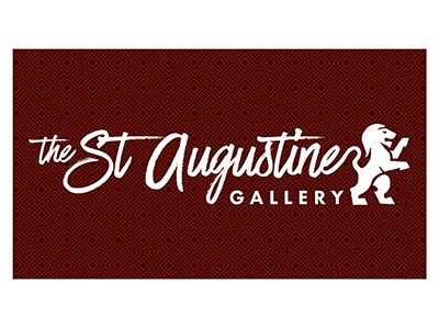 The Saint Augustine Gallery Logo art gallery gallery hand written historic lion saint augustine