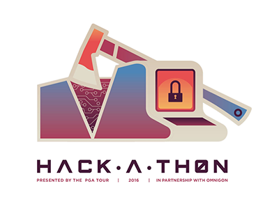 a. PGA TOUR Hack-A-Thon axe code computers cyber golf hack hackathon lock