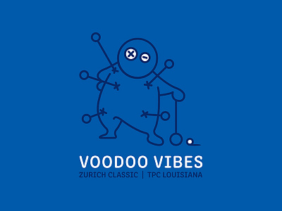 Voodoo Vibes blue golf logo new orleans nola pga tour sports vibes voodoo zurich