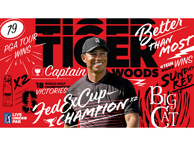 Tiger Woods Player Poster Twitter Post big cat champion golf golfer pga tour player poster professional sports tiger woods twitter