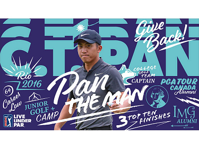 C.T. Pan Player Poster c.t. pan golf golfer pga tour player poster professional rio sports twitter washington