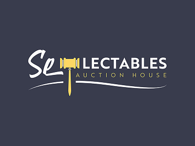 Se-Lectables Auction House Logo Design app auction auction house brand brand identity gavel house logo selectable