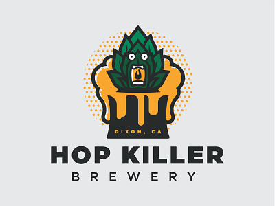 Hop Killer Brewery beer brewery ca california cartoon dixon hop killer logo microbrew microbrewery pop art