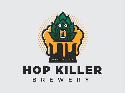 Hop Killer Brewery beer brewery ca california cartoon dixon hop killer logo microbrew microbrewery pop art