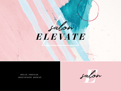 Salon Elevate beauty color eighties elevate geometric hair handwritten north dakota retro salon