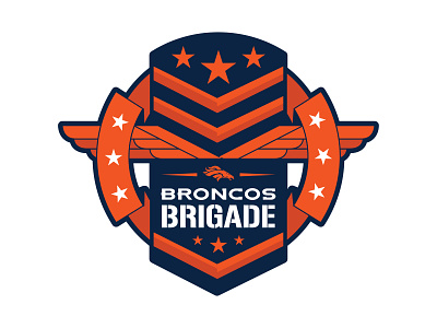 Broncos Brigade Logo Concept america appriciation armed forces brigade broncos charity denver logo military sports