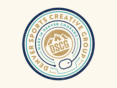 Denver Sports Creative Group Logo Concept 2 colorado creative denver design group logo mountians sports stamp